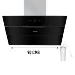 Faber HOOD BOLT PRO FL SW SC BK 90 Auto Clean Wall Mounted Chimney  (Black 1500 CMH) - Image 2