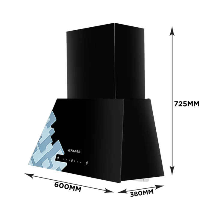 Faber HOOD JARVIS HC SC BK 60 Auto Clean Wall Mounted Chimney - Image 1