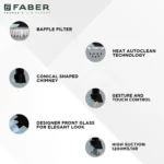 Faber HOOD JARVIS HC SC BK 60 Auto Clean Wall Mounted Chimney - Image 5