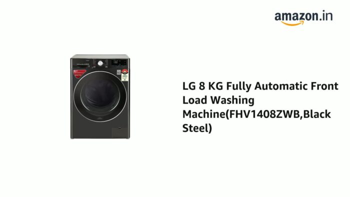 LG 8 kg Fully Automatic Front Load Black  (FHV1408ZWB) - Image 7
