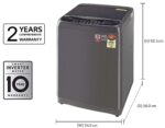 LG 7 kg Fully Automatic Top Load Black  (T70SJMB1Z) - Image 7