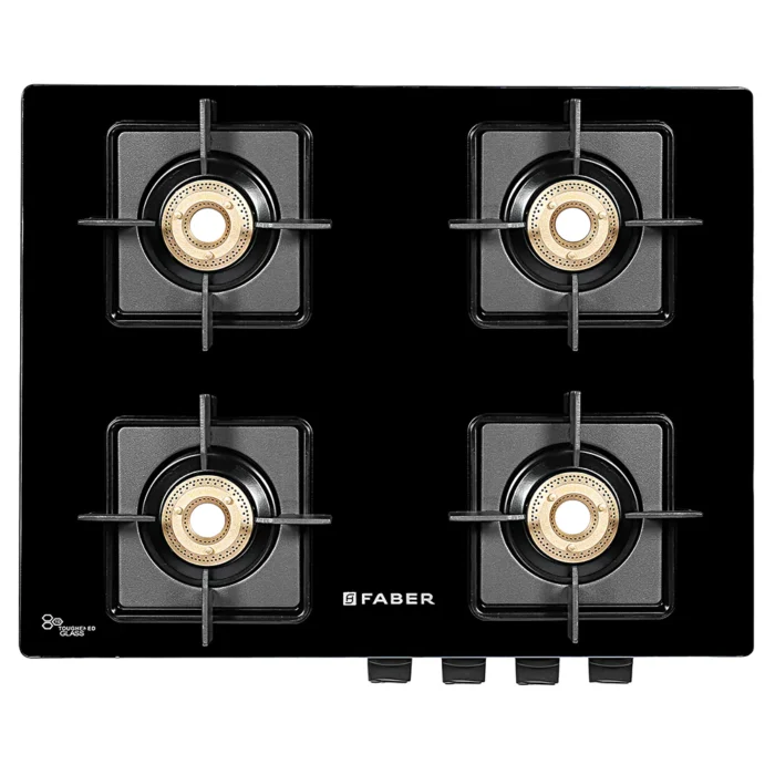 Faber LAZER 4BB BK Glass Manual Gas Stove  (4 Burners) - Image 2