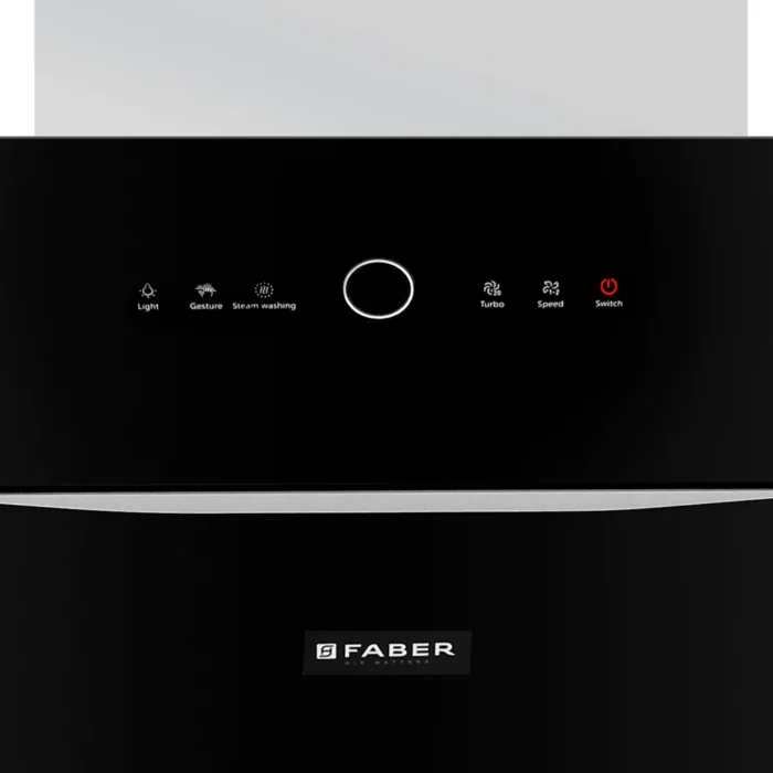 Faber HOOD BOLT PRO FL SW SC BK 90 Auto Clean Wall Mounted Chimney  (Black 1500 CMH) - Image 5