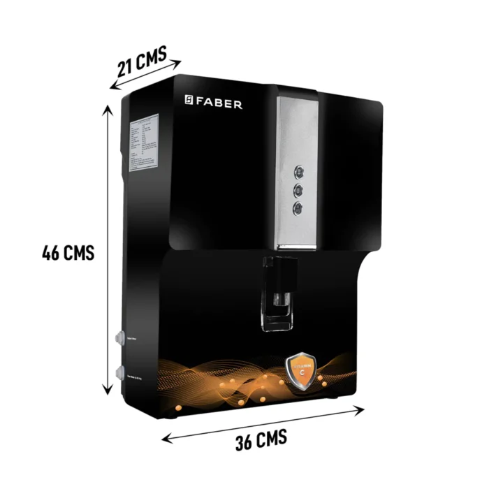 Faber FWP C-GUARD 7 L RO + MAT Water Purifier  (Black) - Image 3