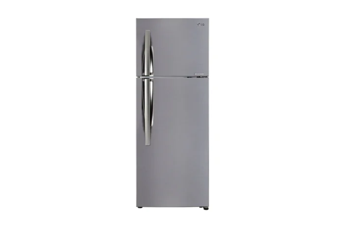 LG 308L 2 Star Frost Free Inverter Double Door with Door Cooling Refrigerator Shiny Steel (GL-C322KPZY) - Image 1