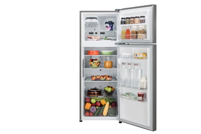 LG 308L 2 Star Frost Free Inverter Double Door with Door Cooling Refrigerator Shiny Steel (GL-C322KPZY) - Image 9