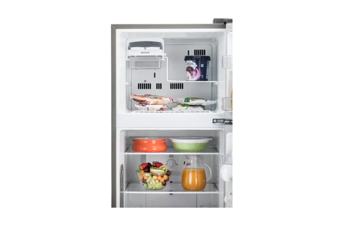 LG 308L 2 Star Frost Free Inverter Double Door with Door Cooling Refrigerator Shiny Steel (GL-C322KPZY) - Image 11