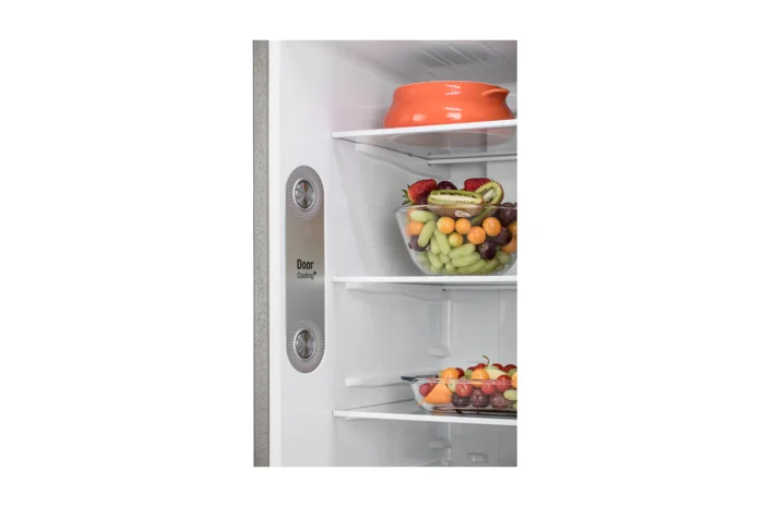 LG 308L 2 Star Frost Free Inverter Double Door with Door Cooling Refrigerator Shiny Steel (GL-C322KPZY) - Image 10