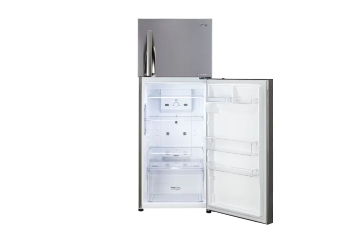 LG 308L 2 Star Frost Free Inverter Double Door with Door Cooling Refrigerator Shiny Steel (GL-C322KPZY) - Image 6