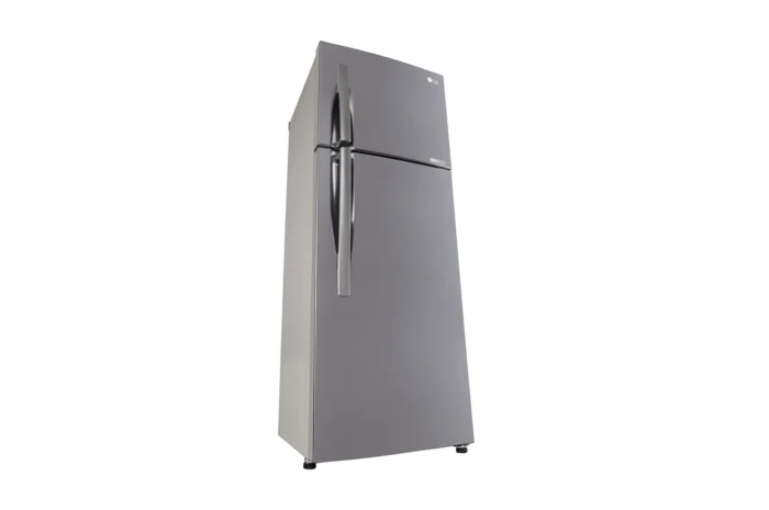 LG 308L 2 Star Frost Free Inverter Double Door with Door Cooling Refrigerator Shiny Steel (GL-C322KPZY) - Image 4
