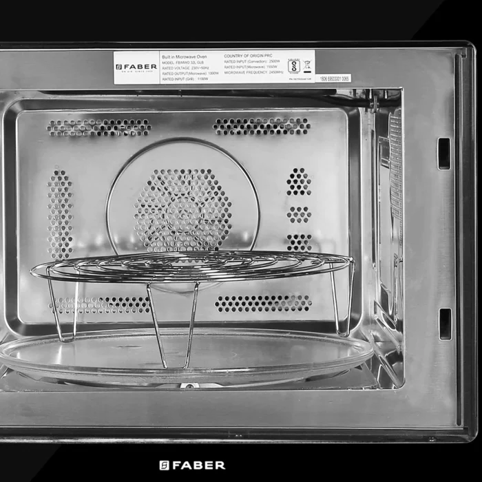 Faber 32 Litres Built-in Microwave Oven (10 Auto Cook Menus, FBI MWO 32L GLB, Stainless Steel) - Image 6