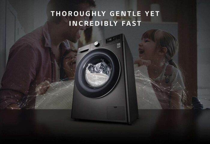 LG 8 kg Fully Automatic Front Load Black  (FHV1408ZWB) - Image 4