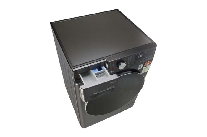 LG 8 kg Fully Automatic Front Load Black  (FHV1408ZWB) - Image 3