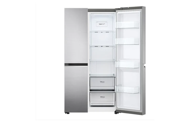LG 694 Litres Frost Free Side by Side Refrigerator with Door Cooling Plus Technology Platinum Silver (GC-B257SLUV) - Image 4
