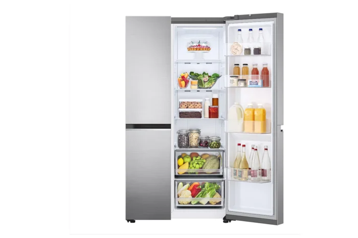 LG 694 Litres Frost Free Side by Side Refrigerator with Door Cooling Plus Technology Platinum Silver (GC-B257SLUV) - Image 5