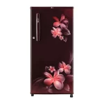 LG 190L 2 Star Direct-Cool Single Door Refrigerator Scarlet Plumeria (GL-B199OSPC)