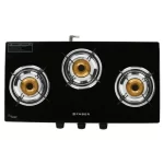 Faber Power 3BB BK Glass Manual Gas Stove  (3 Burners)
