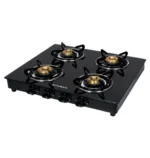Faber 4 Burner Glass Cooktop Power 4BB BK Manual Ignition Gas Stove (Black) - Image 3