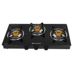 Faber Jumbo 3BB BK Glass Manual Gas Stove  (3 Burners)