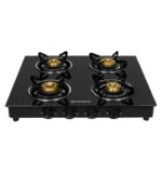 Faber 4 Burner Glass Cooktop Power 4BB BK Manual Ignition Gas Stove (Black) - Image 2