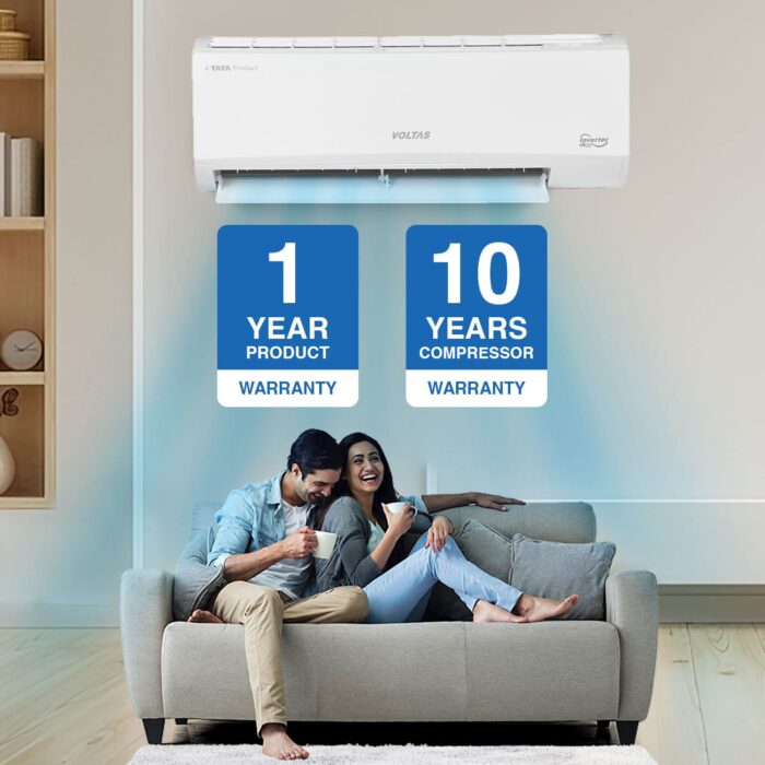 Voltas 1.5 Ton 3 Star Inverter Split AC Copper Condenser 183V Vectra Prime White - Image 8
