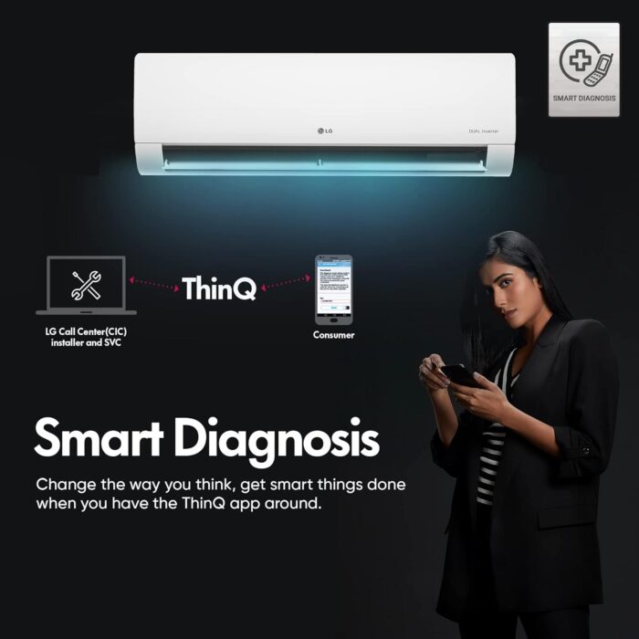 LG 1.5 Ton 5 Star AI+ DUAL Inverter Wi-Fi Split AC (RS-Q19RWZE, Copper Condenser) - Image 3