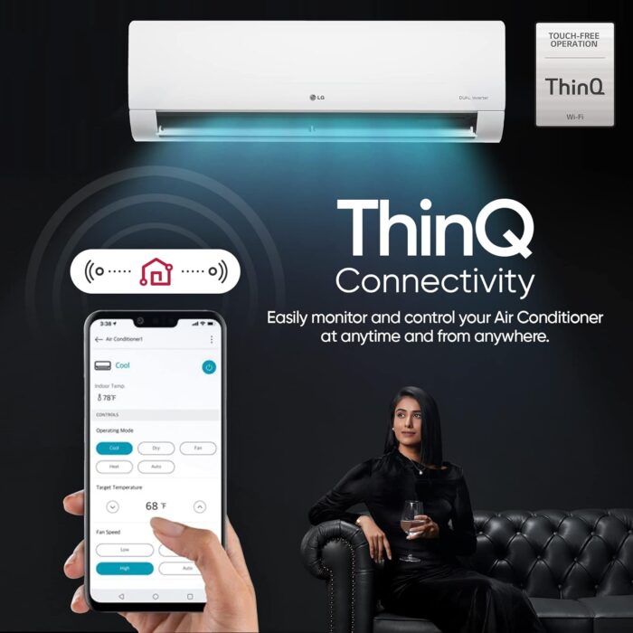 LG 1.5 Ton 5 Star AI+ DUAL Inverter Wi-Fi Split AC (RS-Q19RWZE, Copper Condenser) - Image 5