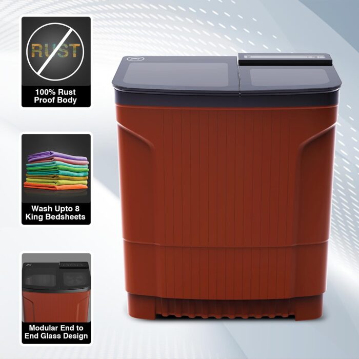 Godrej 8 kg 5 Star Semi-Automatic Top Loading Washing Machine (WSEDGE ULT 80 5.0 DB2M CSRD) - Image 4