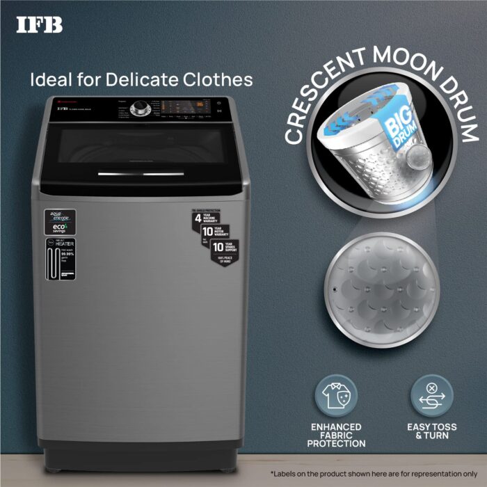 IFB 10 kg Fully Automatic Top Load with In-built Heater Black, Grey  (TL - SIBS 10Kg Aqua) - Image 6