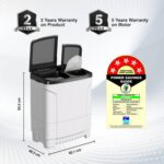 Godrej 8 Kg 5 Star Semi-Automatic Top Loading Washing Machine (WSEDGE ULT 80 5.0 DB2M CSBK) - Image 6